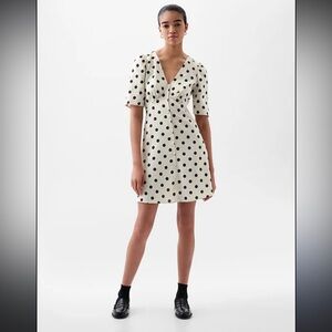 GAP Black and White Polka Dot Mini Dress